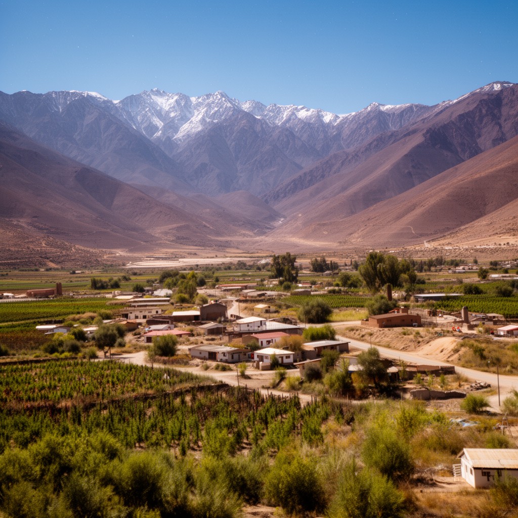 AI-generated illustration of Elqui Valley