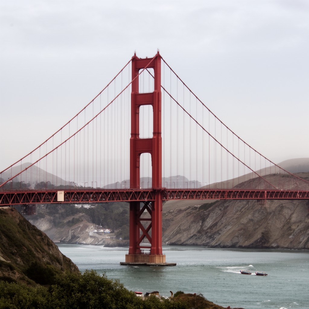 AI-generated illustration of Golden Gate Bridge