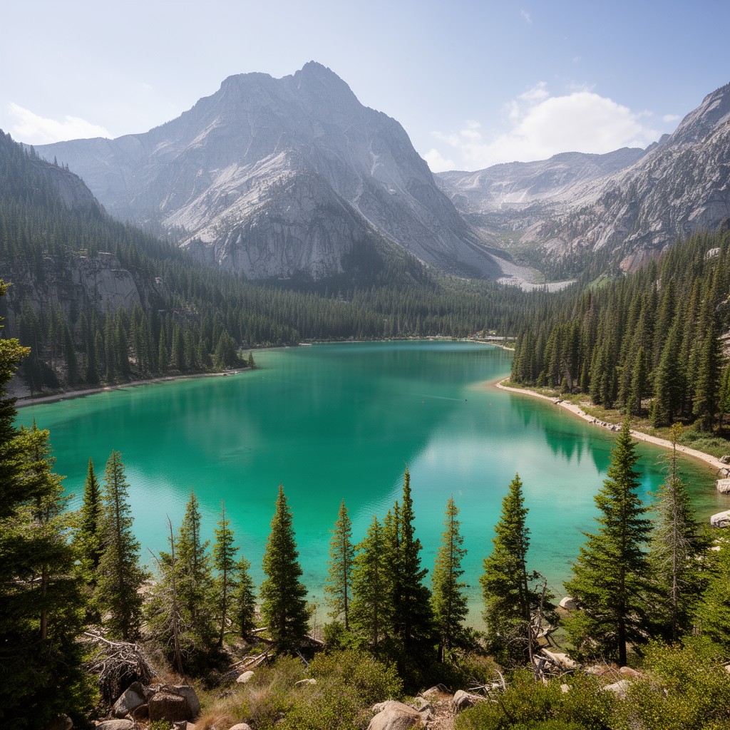 AI-generated illustration of Emerald Bay
