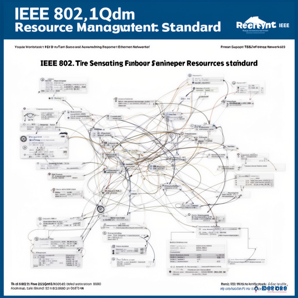 AI-generated illustration of IEEE 802.1Qdm resource management standard
