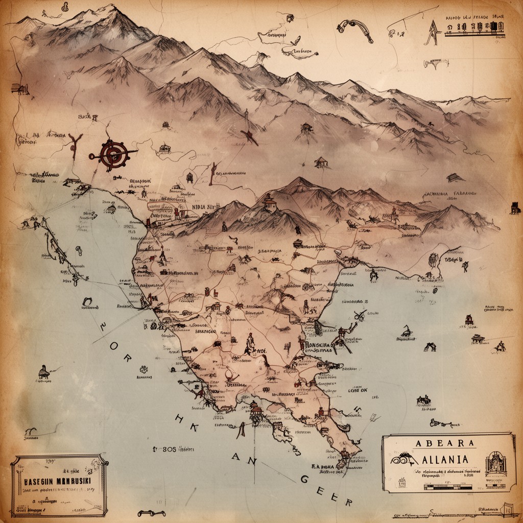 AI-generated illustration of Albania