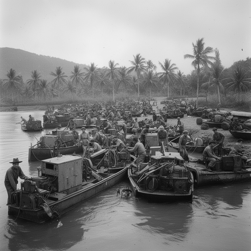 AI-generated illustration of Dutch East Indies campaign