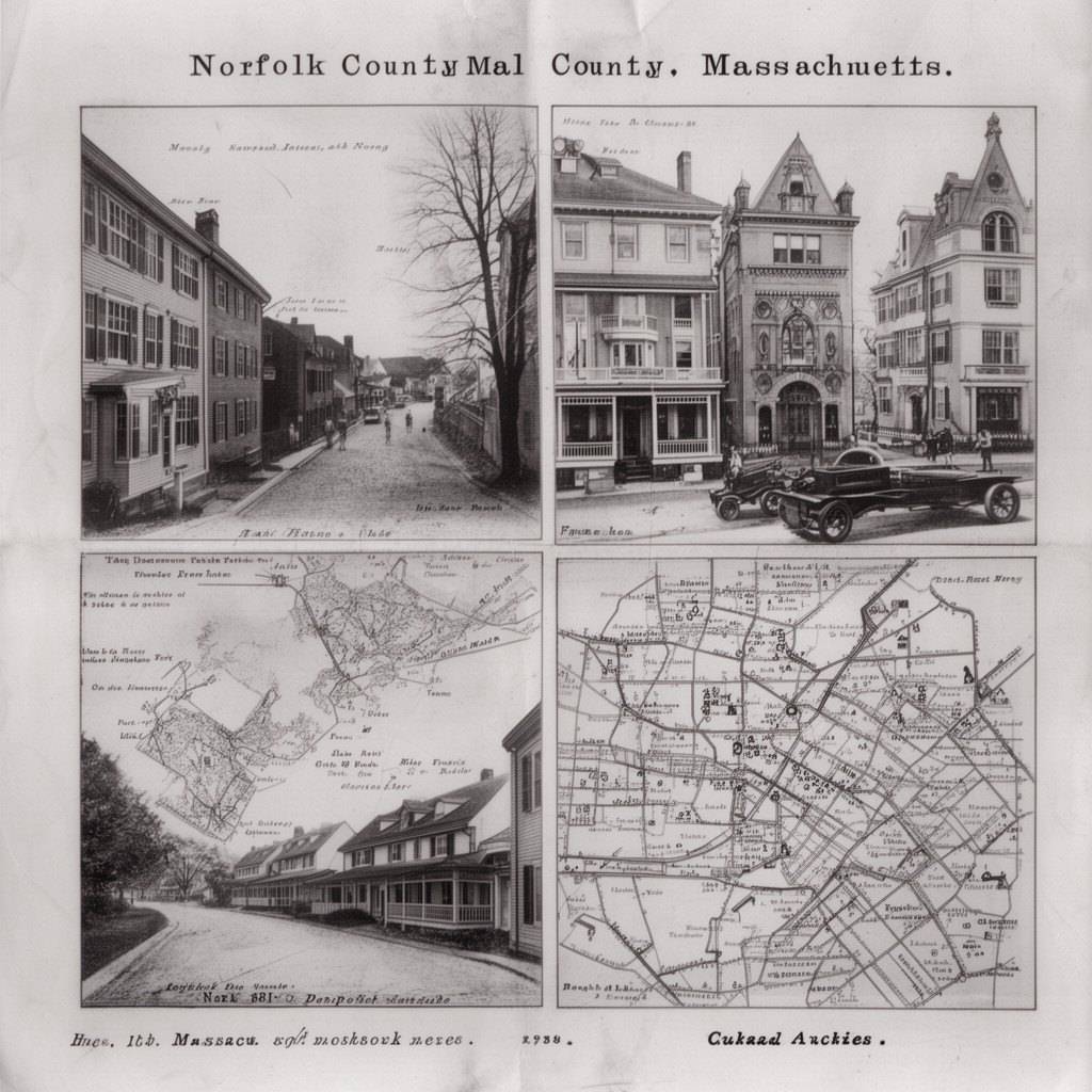 AI-generated illustration of Norfolk County, Massachusetts