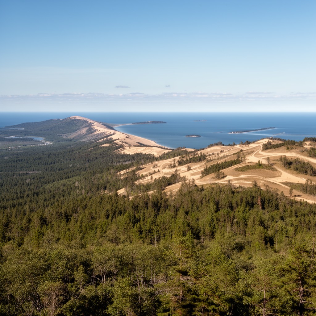 AI-generated illustration of Sleeping Bear Dunes National Lakeshore