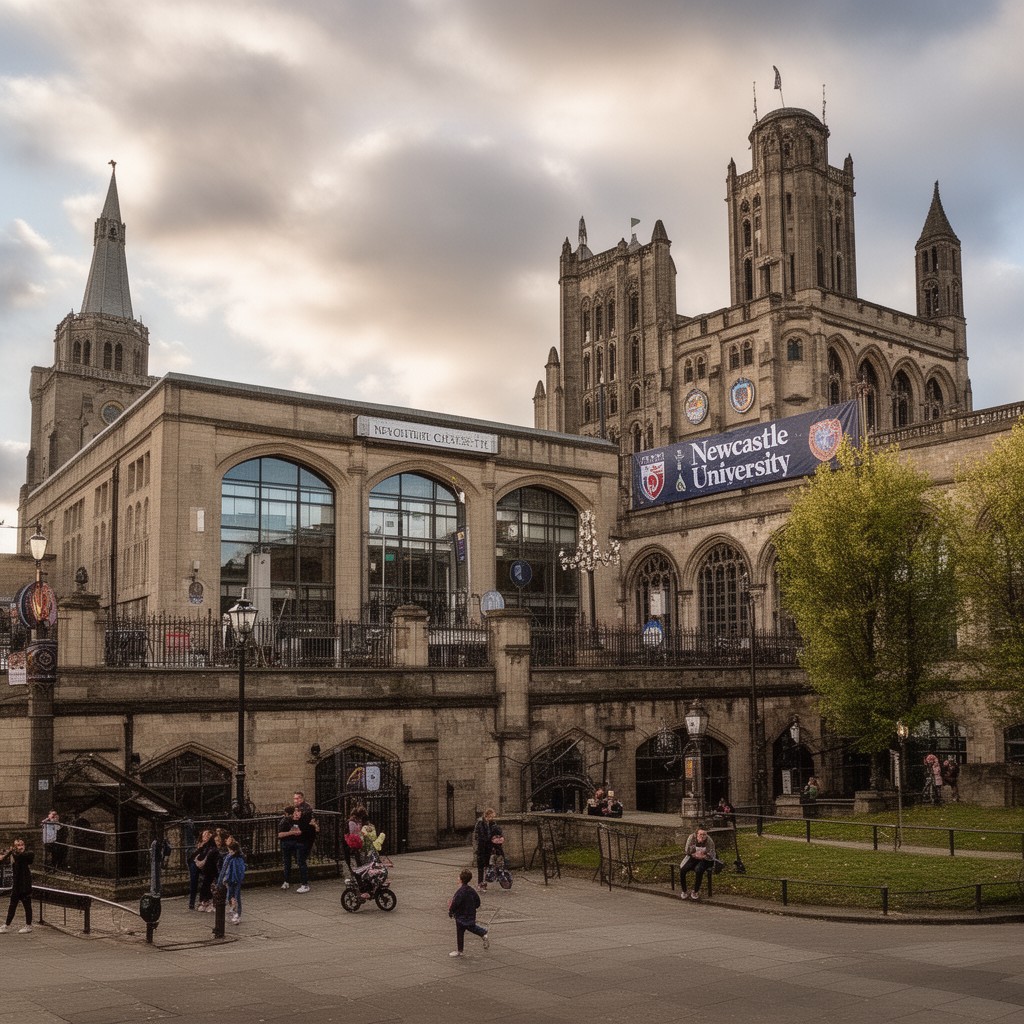 AI-generated illustration of Newcastle University