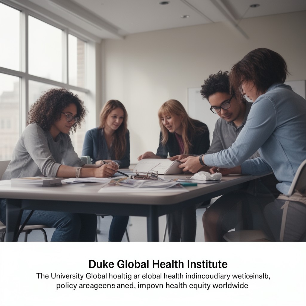 AI-generated illustration of Duke Global Health Institute