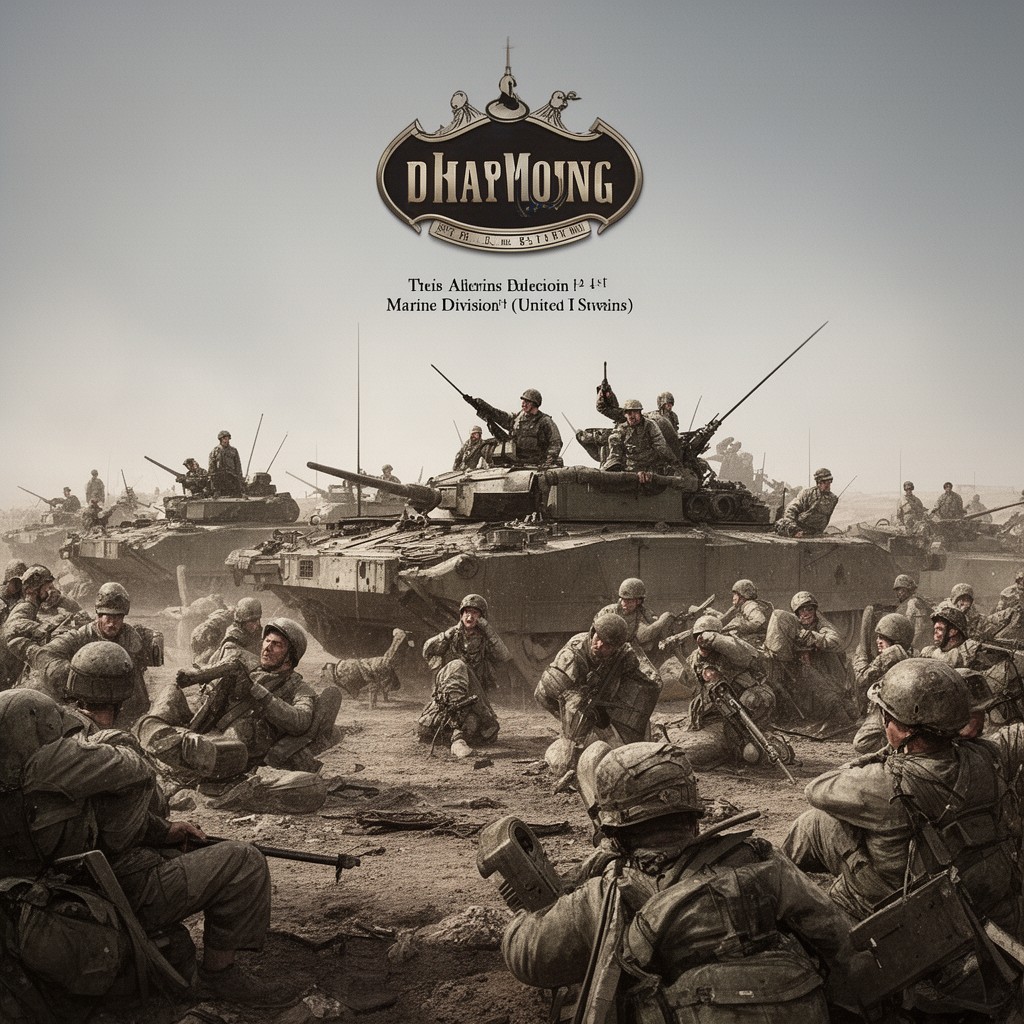 AI-generated illustration of 1st Marine Division (United States)