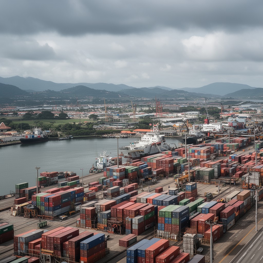 AI-generated illustration of Port of Balboa