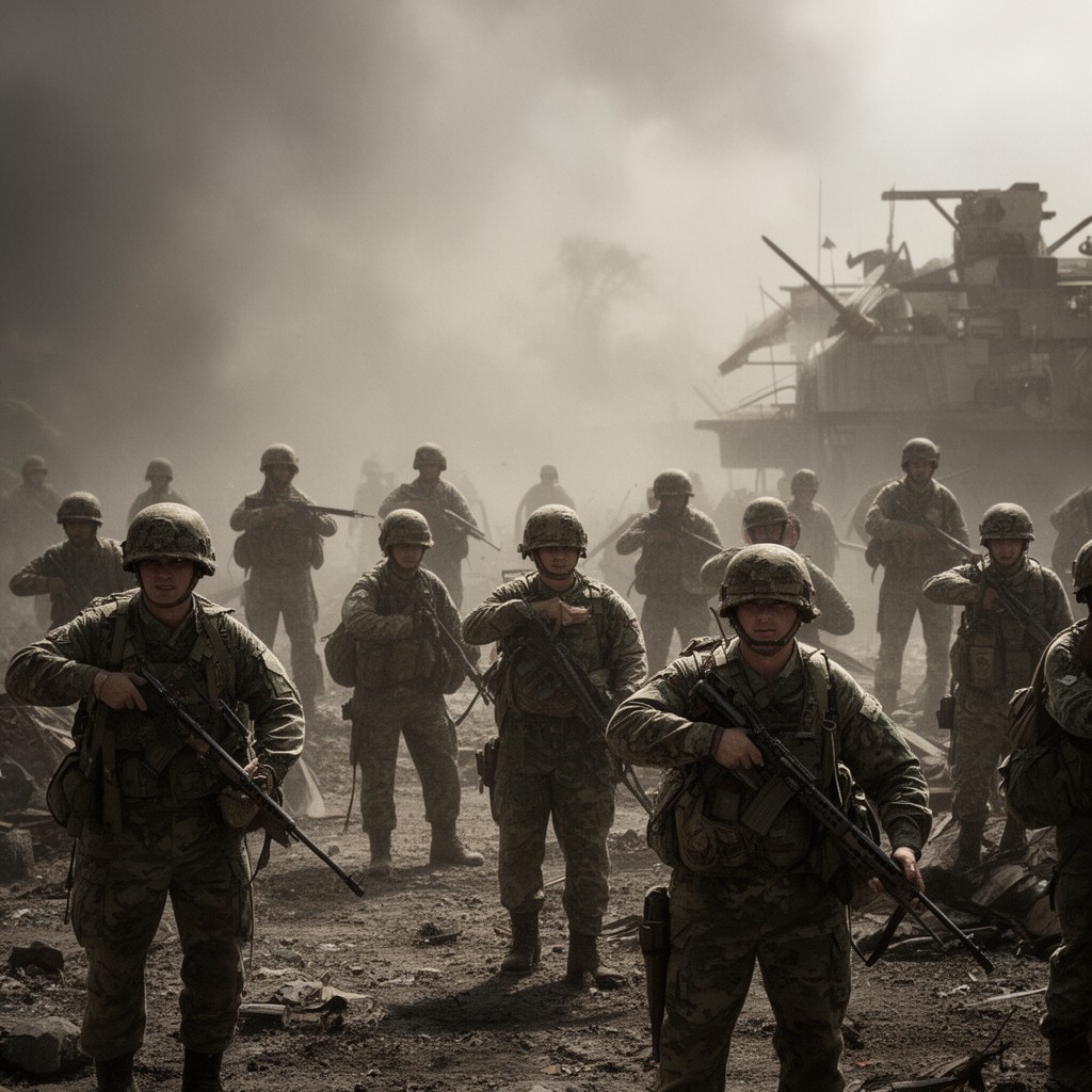 AI-generated illustration of 1st Marine Regiment
