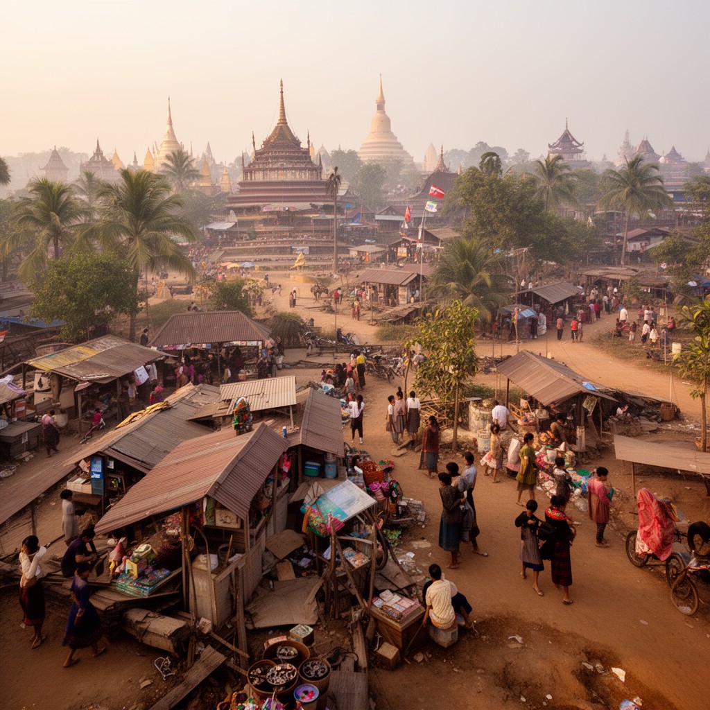 AI-generated illustration of Myanmar