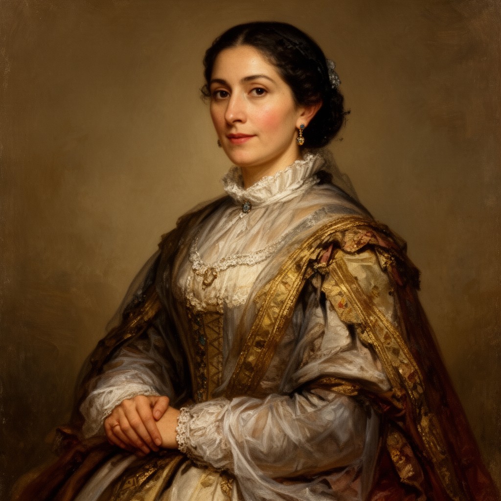 AI-generated illustration of Josefa Ortiz de Domínguez
