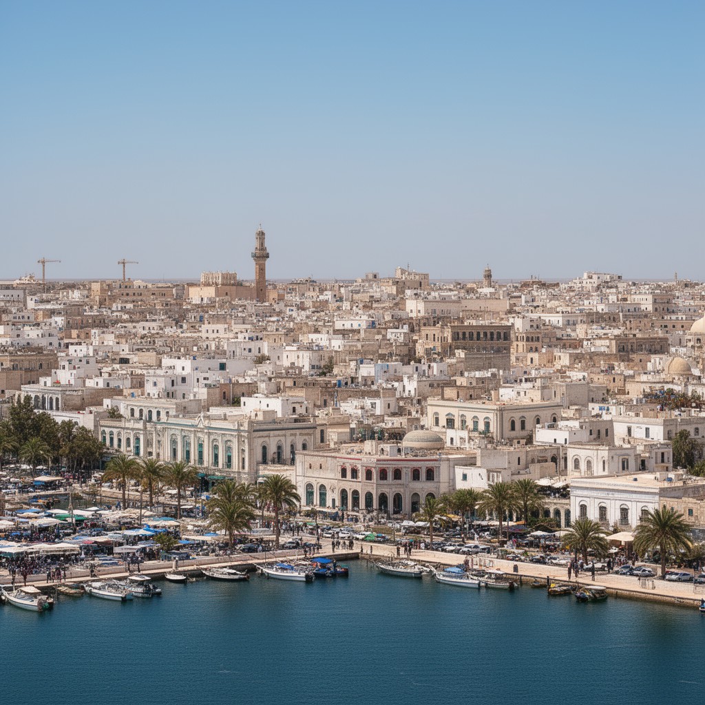AI-generated illustration of Tunis