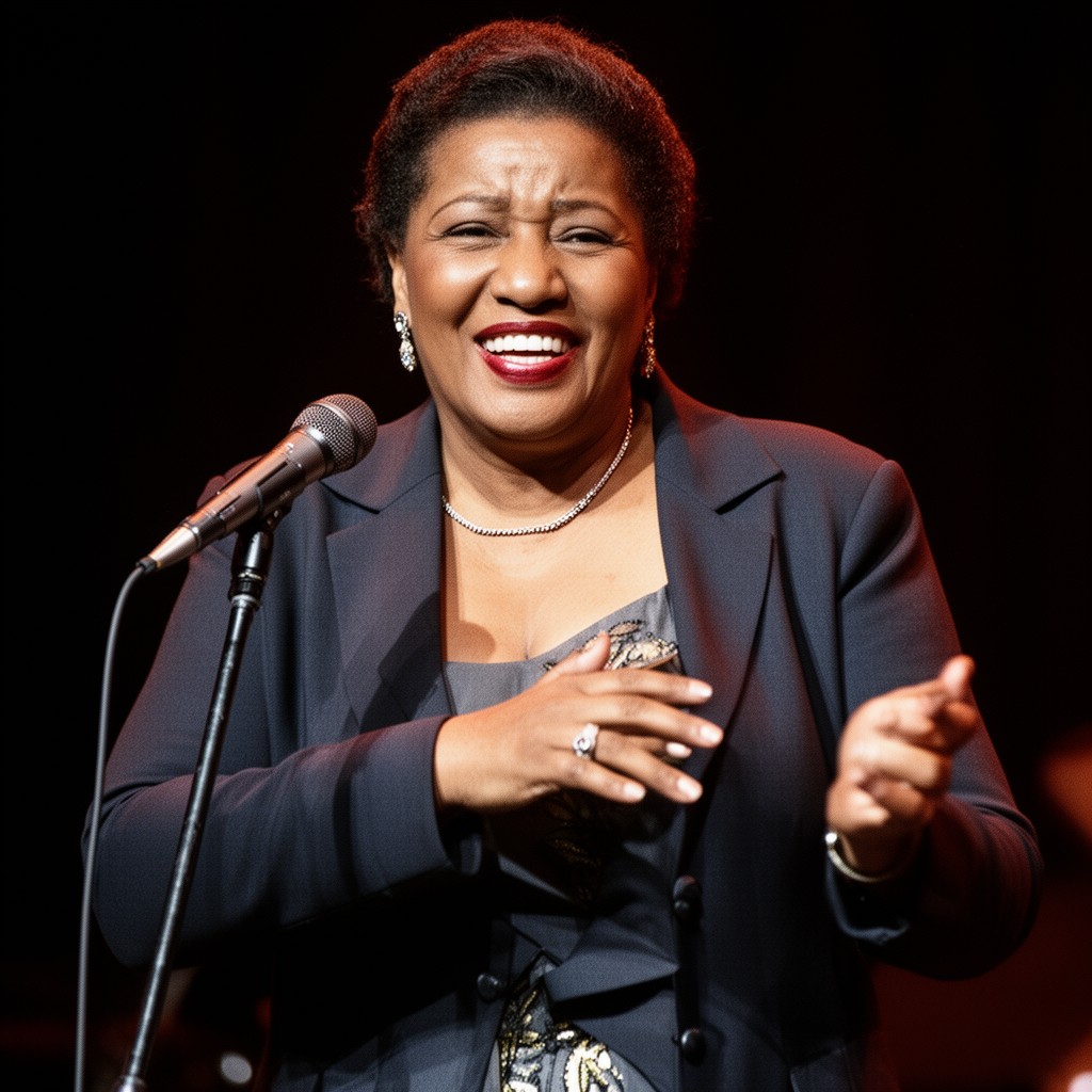 AI-generated illustration of Ella Fitzgerald