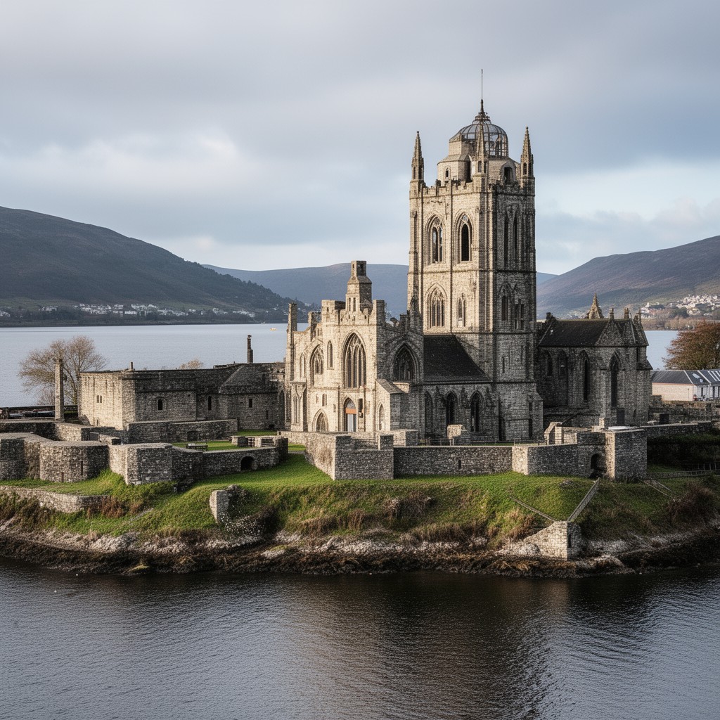 AI-generated illustration of Inchcolm