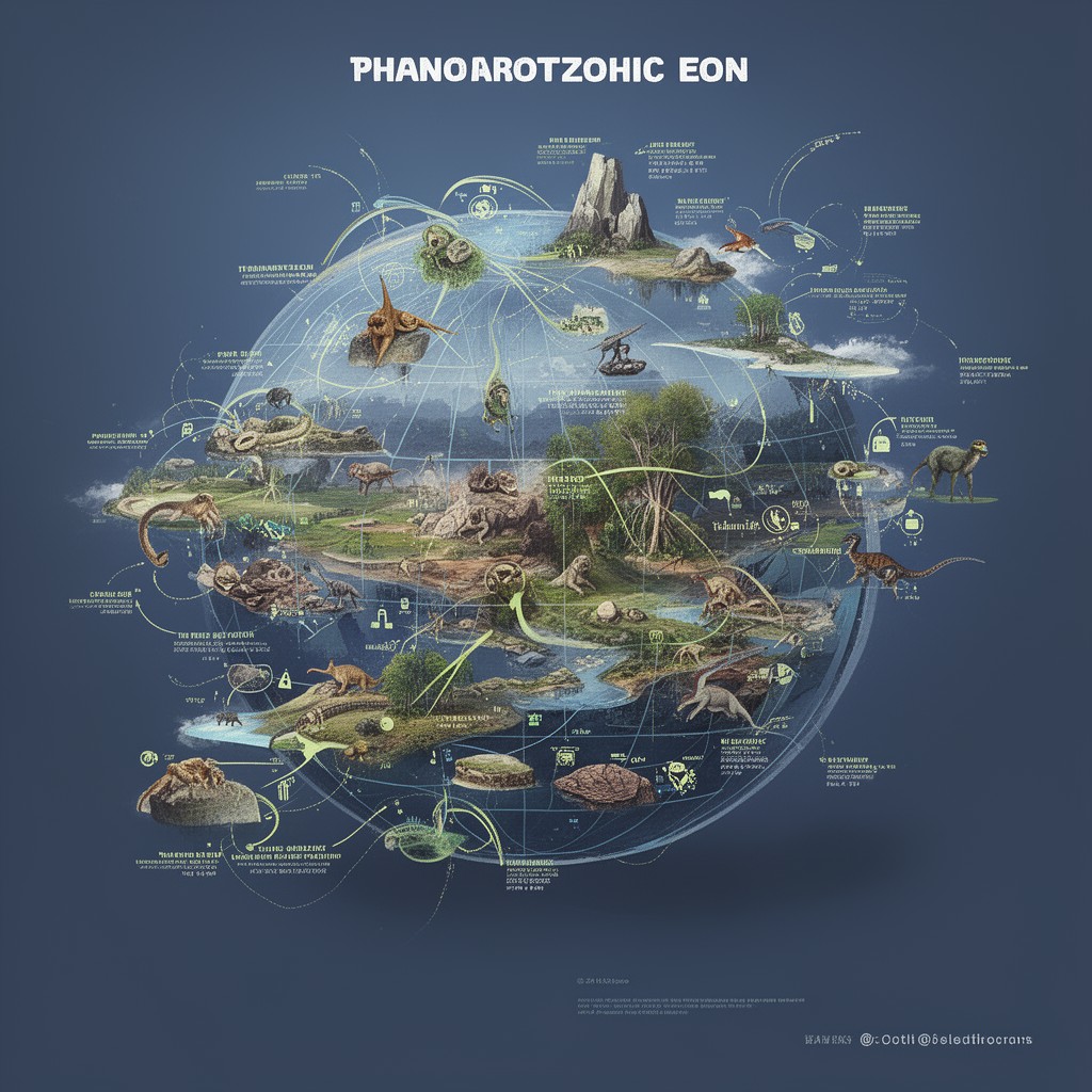 AI-generated illustration of Phanerozoic Eon