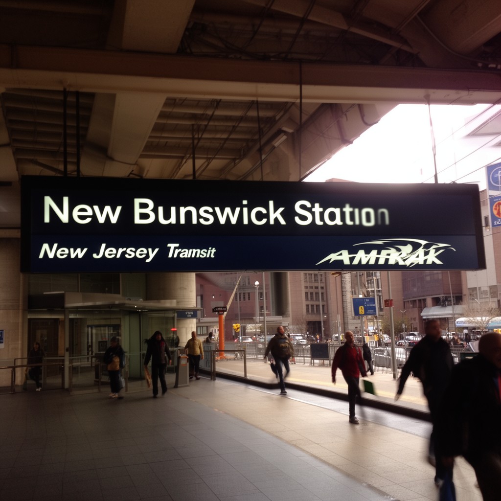 AI-generated illustration of New Brunswick station