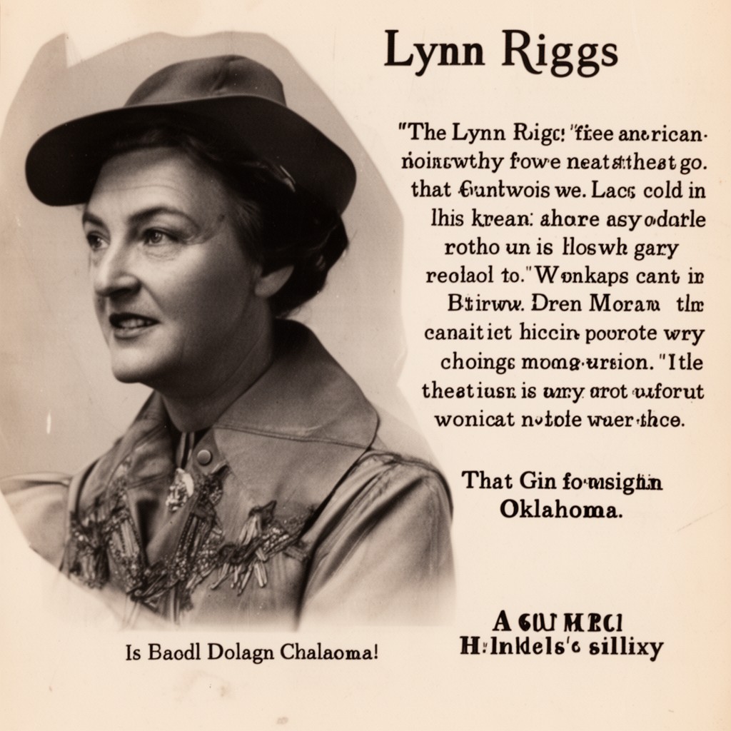 AI-generated illustration of Lynn Riggs