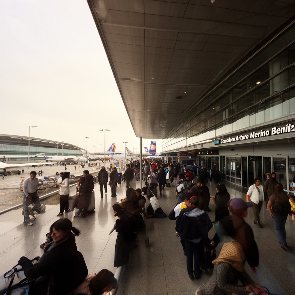 AI-generated illustration of Comodoro Arturo Merino Benítez International Airport