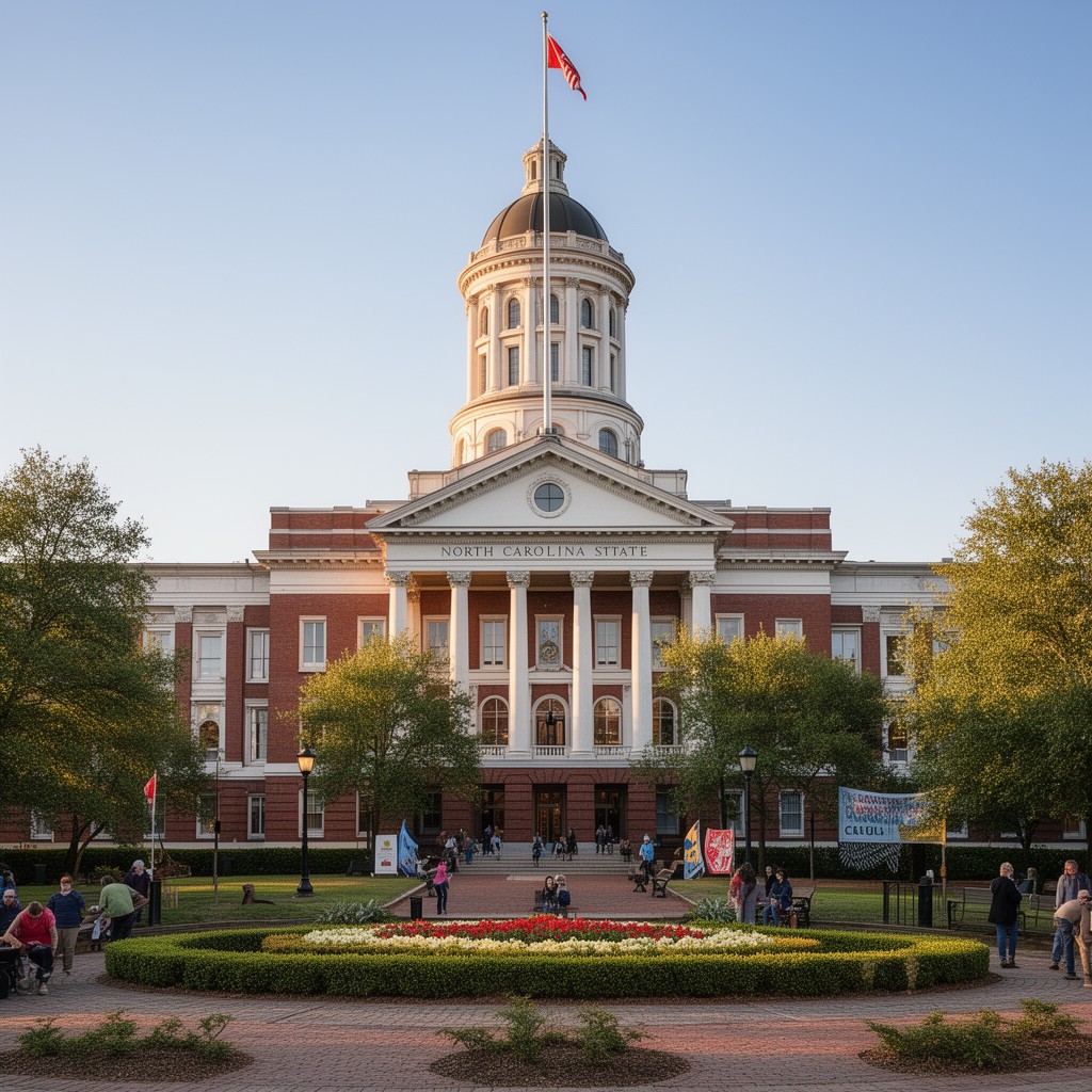 AI-generated illustration of North Carolina State Capitol (Raleigh)