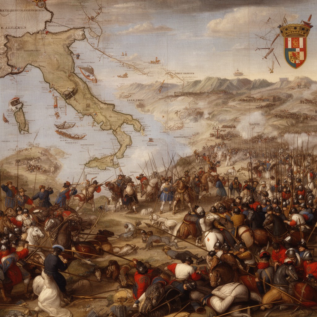 AI-generated illustration of Italian Wars