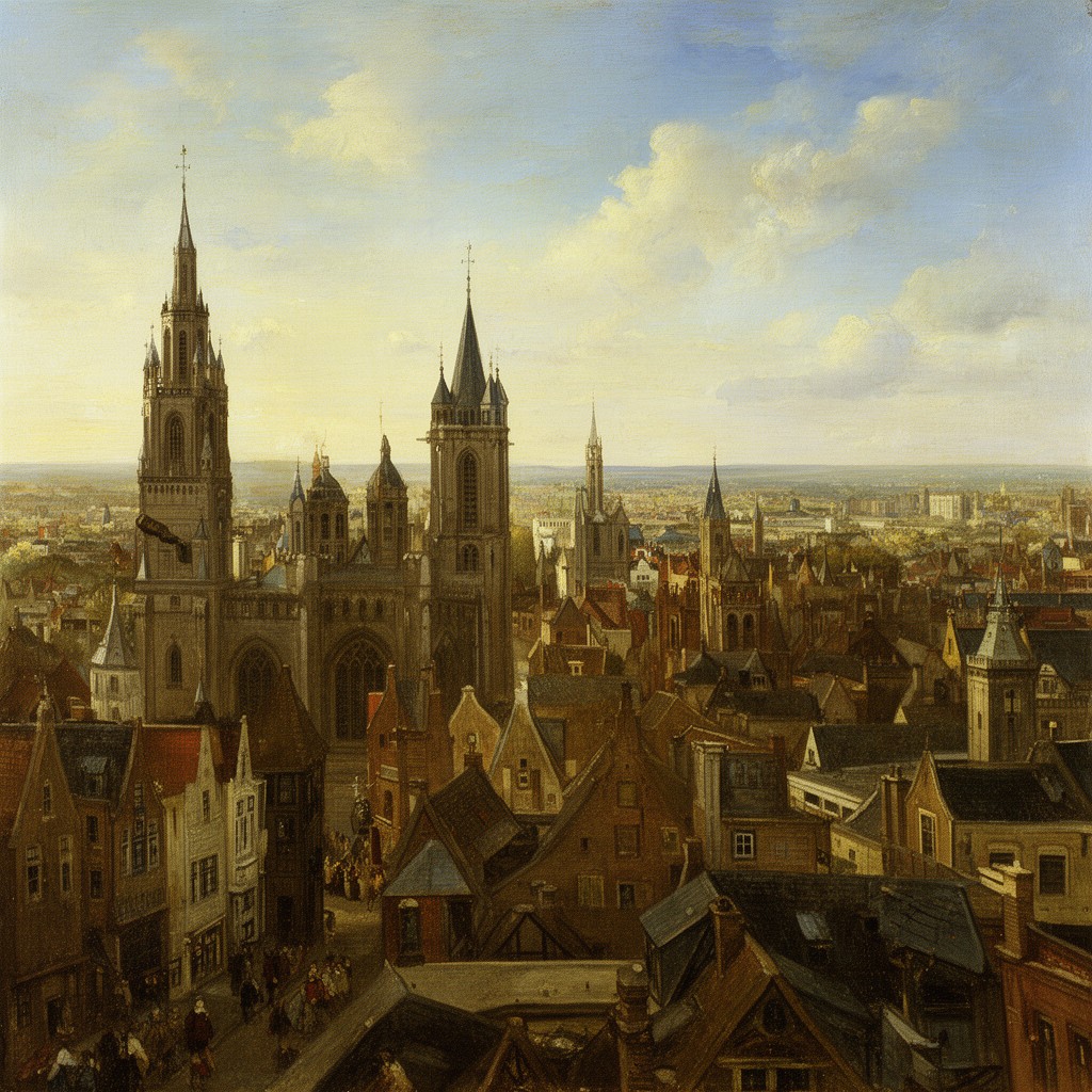 AI-generated illustration of View of Delft