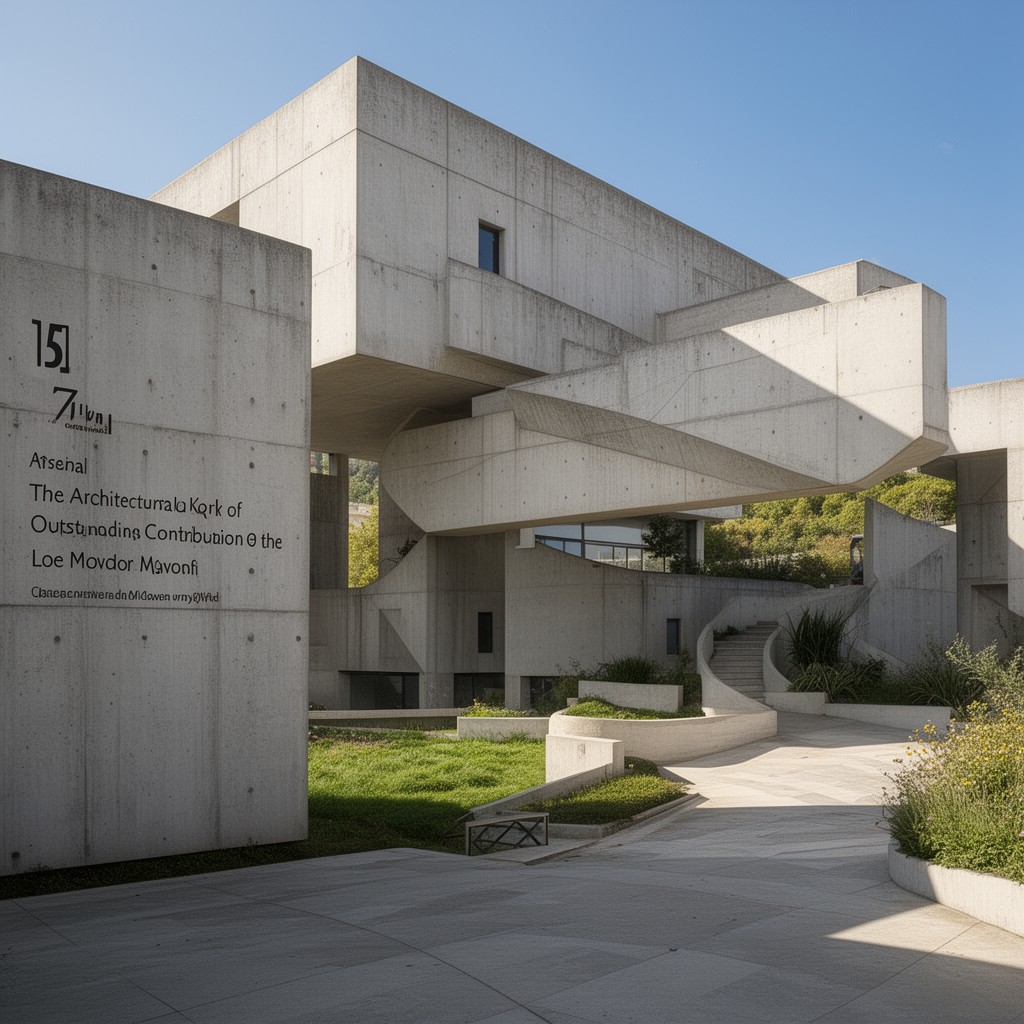 AI-generated illustration of The Architectural Work of Le Corbusier, an Outstanding Contribution to the Modern Movement