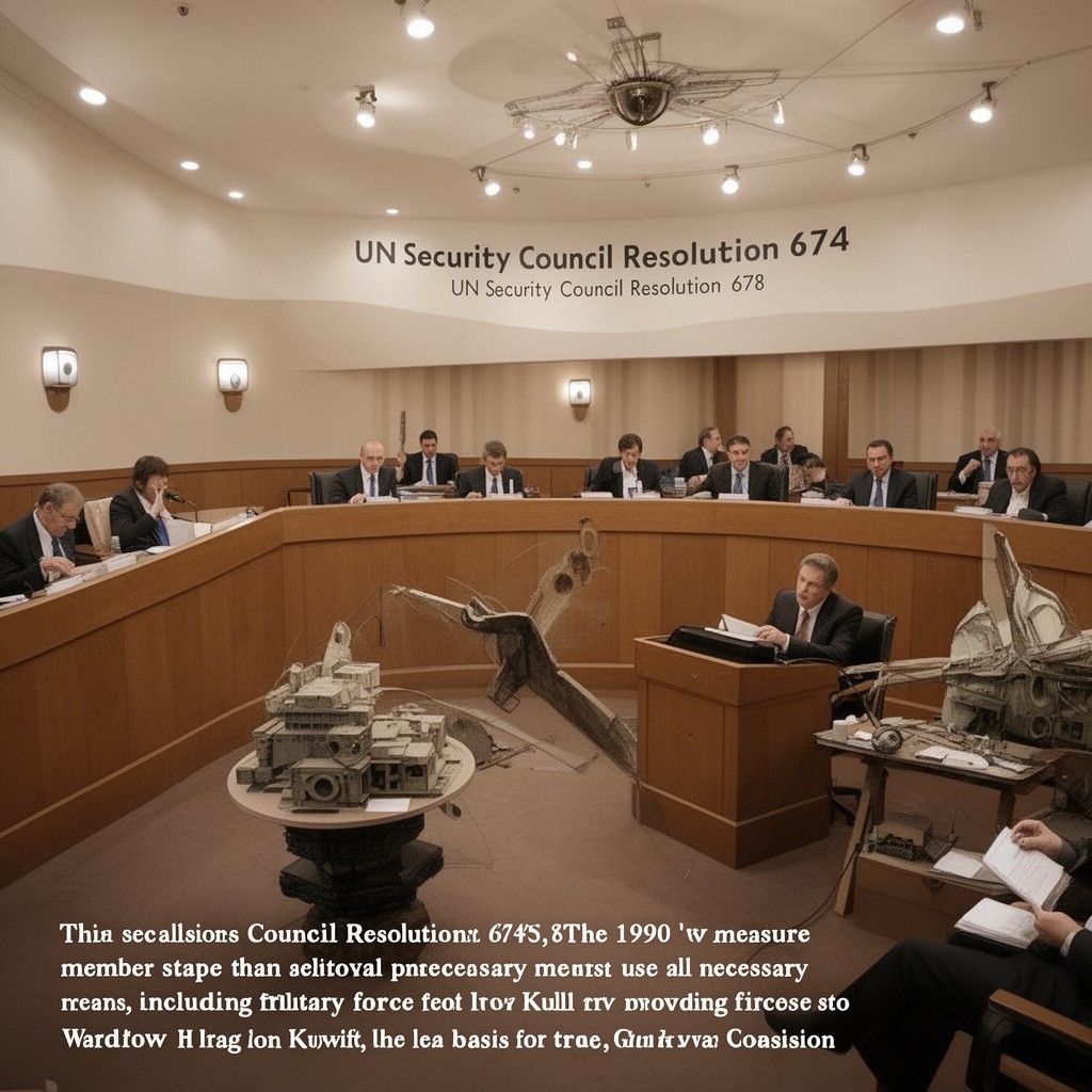 AI-generated illustration of UN Security Council Resolution 678