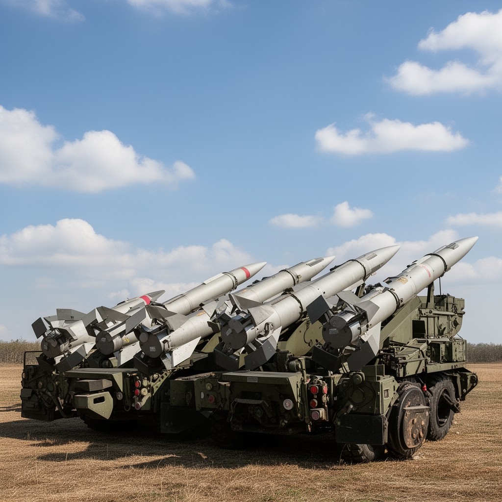 AI-generated illustration of Scud missiles