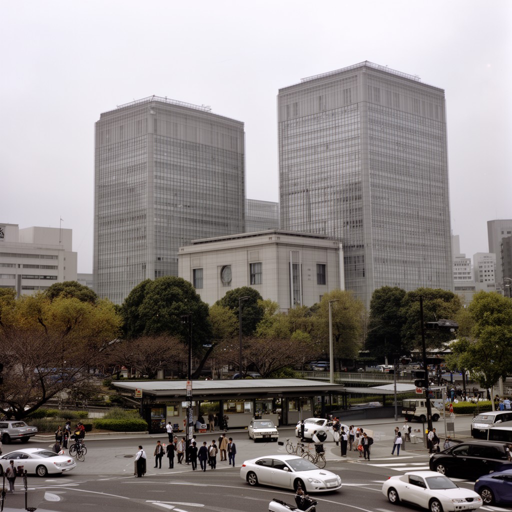 AI-generated illustration of Hayabusachō, Chiyoda, Tokyo