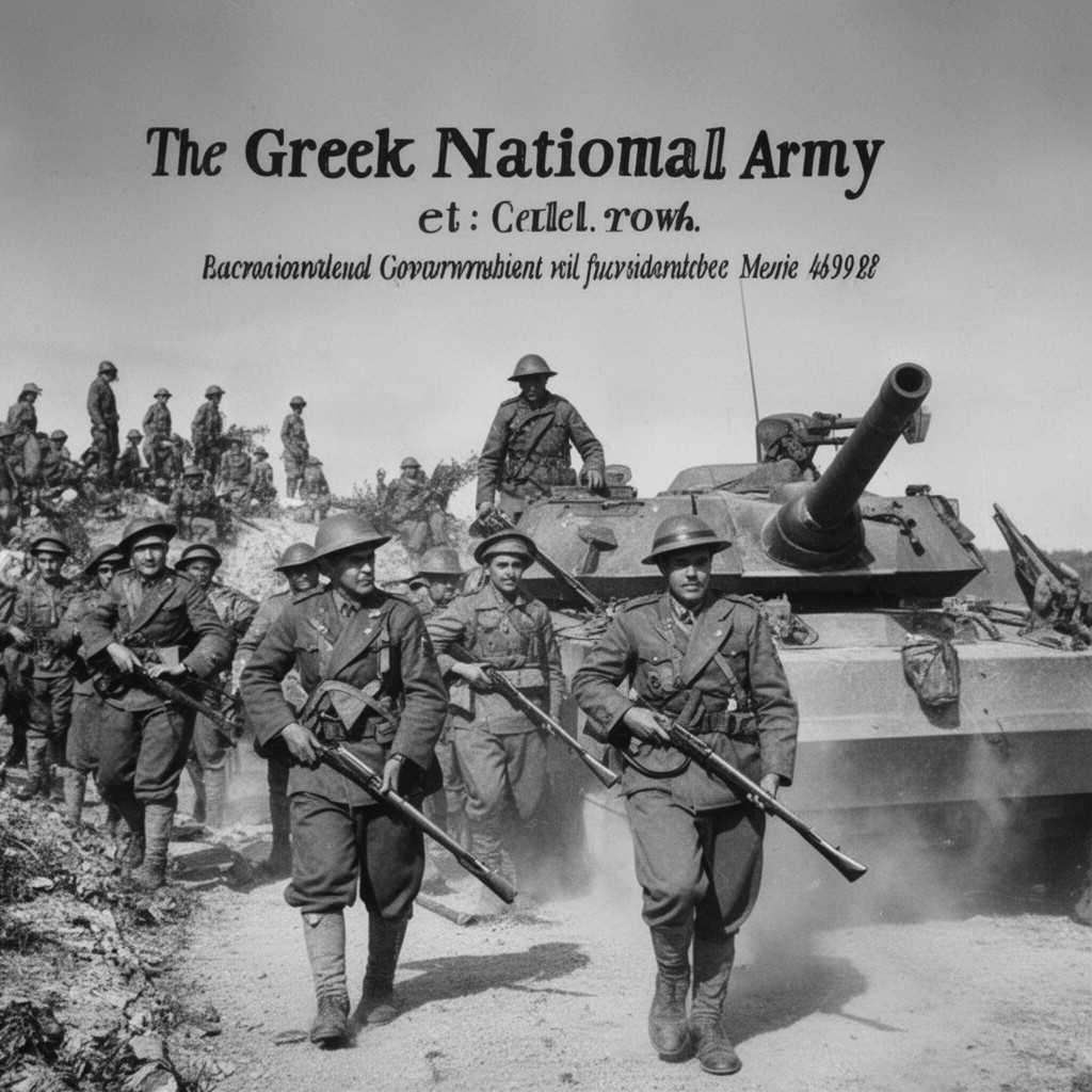 AI-generated illustration of Greek National Army