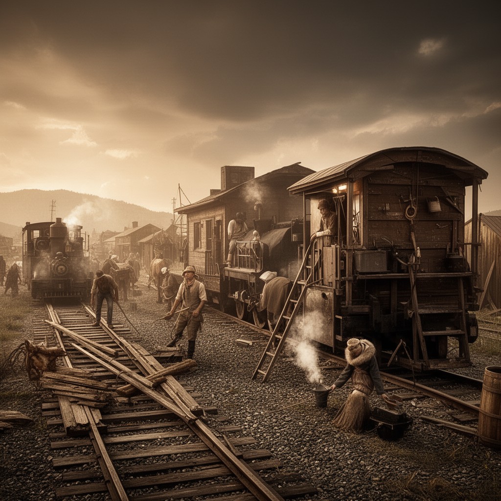 AI-generated illustration of Hell on Wheels