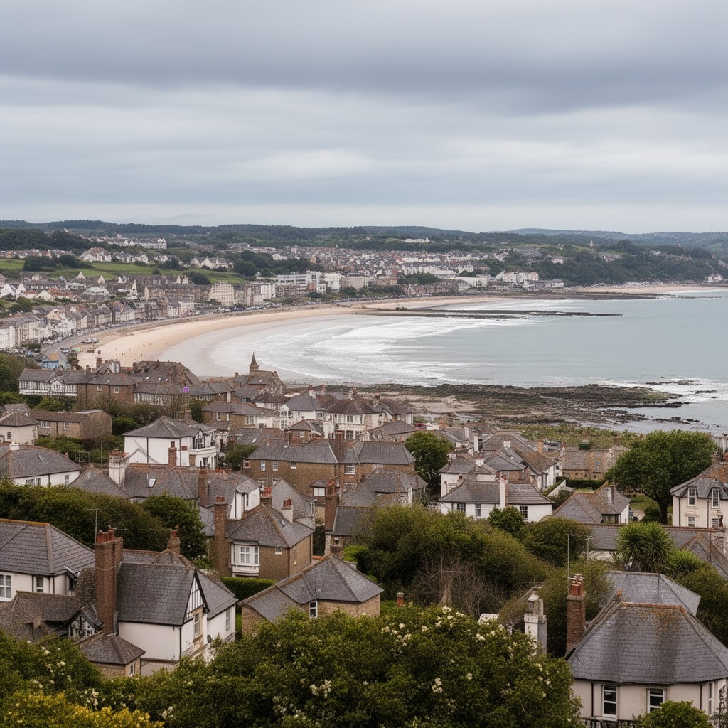 AI-generated illustration of Bournemouth, England (childhood)