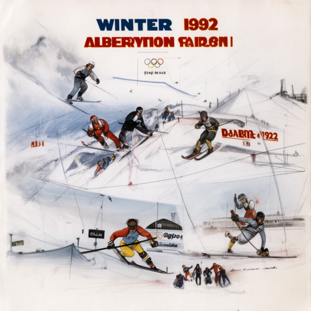 AI-generated illustration of 1992 Winter Olympics