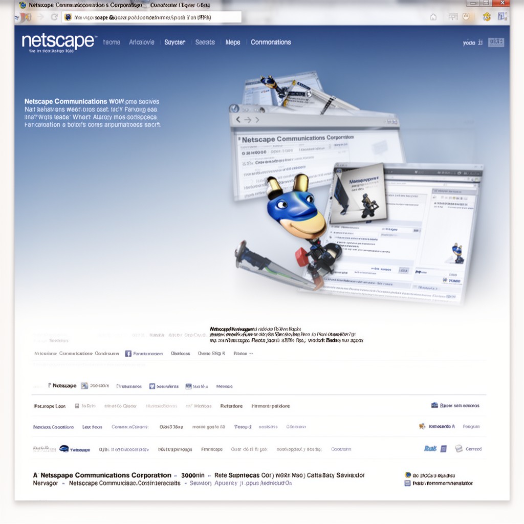 AI-generated illustration of Netscape Communications Corporation
