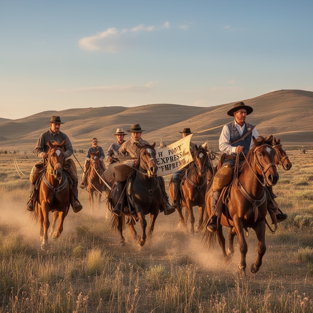 AI-generated illustration of Pony Express