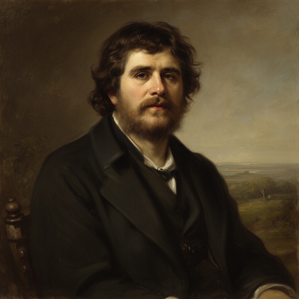 AI-generated illustration of Gustave Courbet