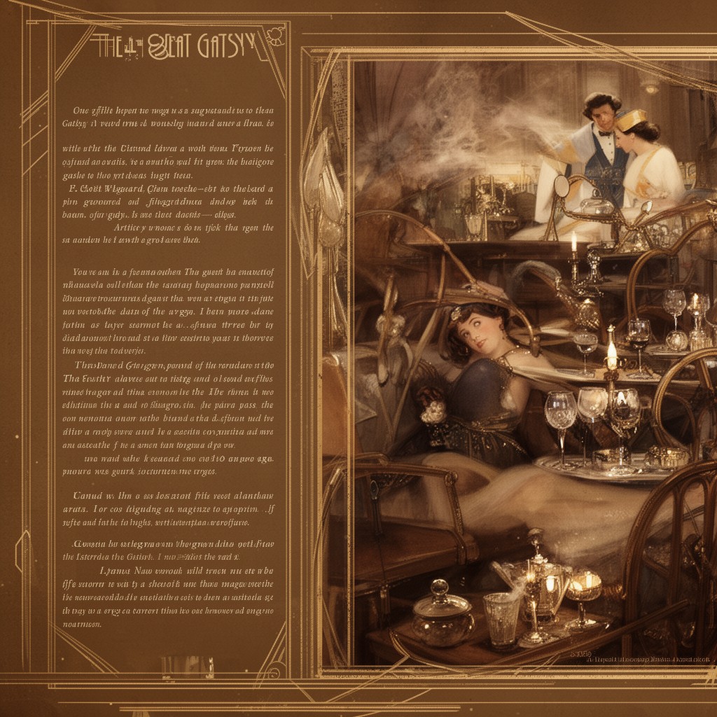 AI-generated illustration of The Great Gatsby