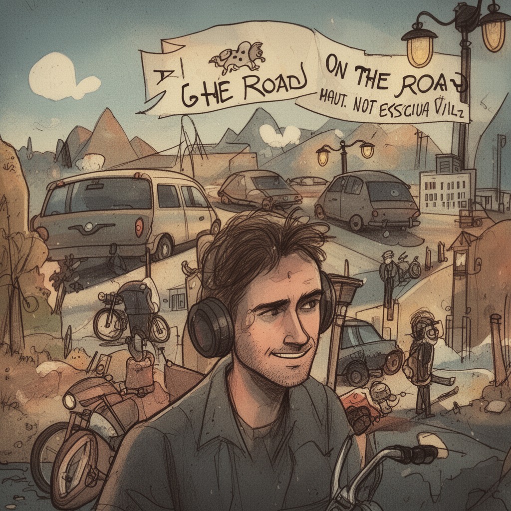 AI-generated illustration of On the Road