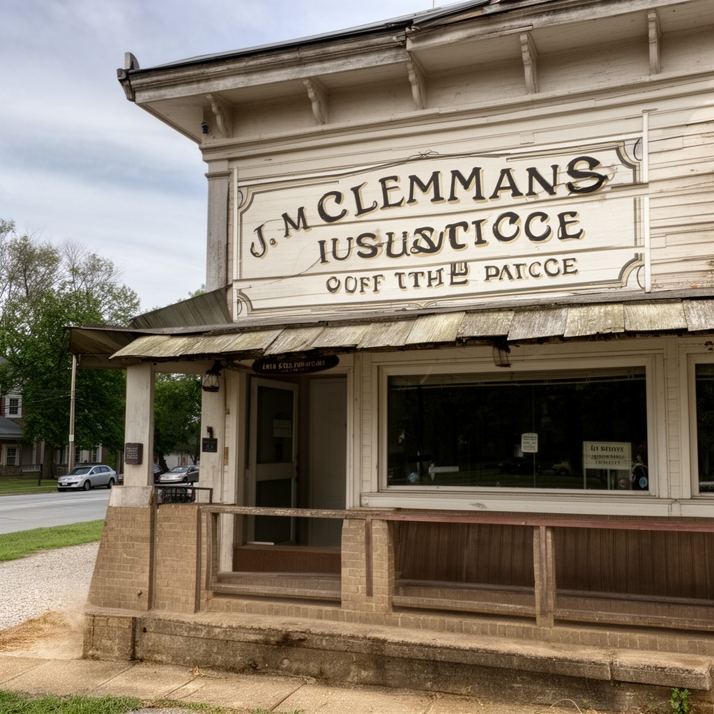 AI-generated illustration of J.M. Clemens Justice of the Peace Office
