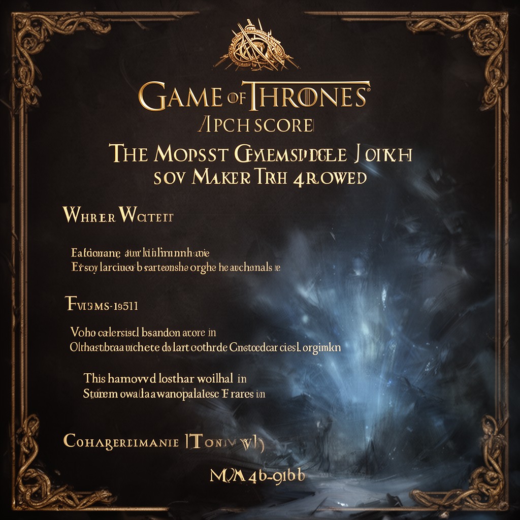 AI-generated illustration of Game of Thrones (TV series) score