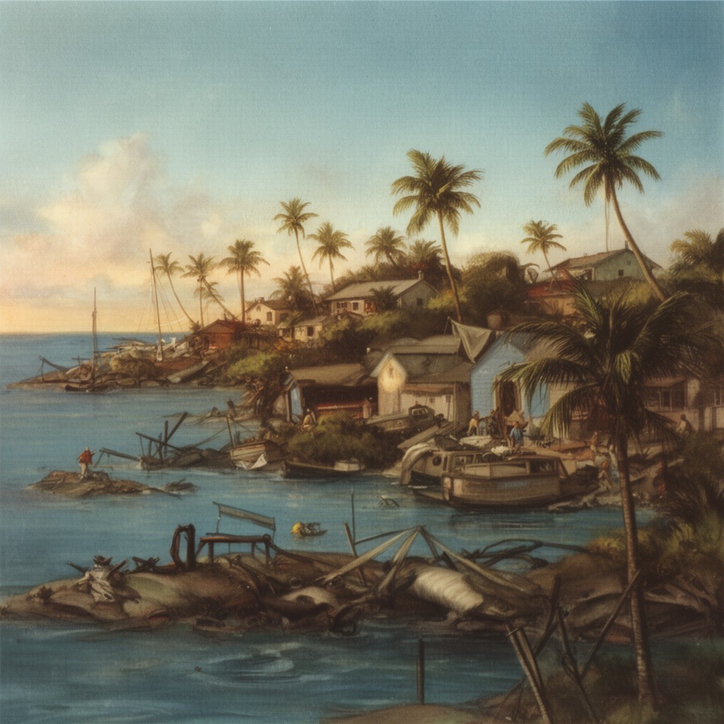 AI-generated illustration of Islands in the Stream