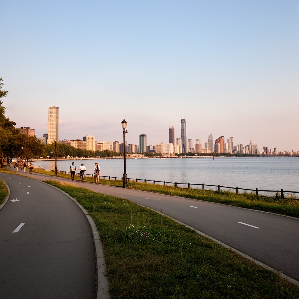 AI-generated illustration of Lakefront Trail