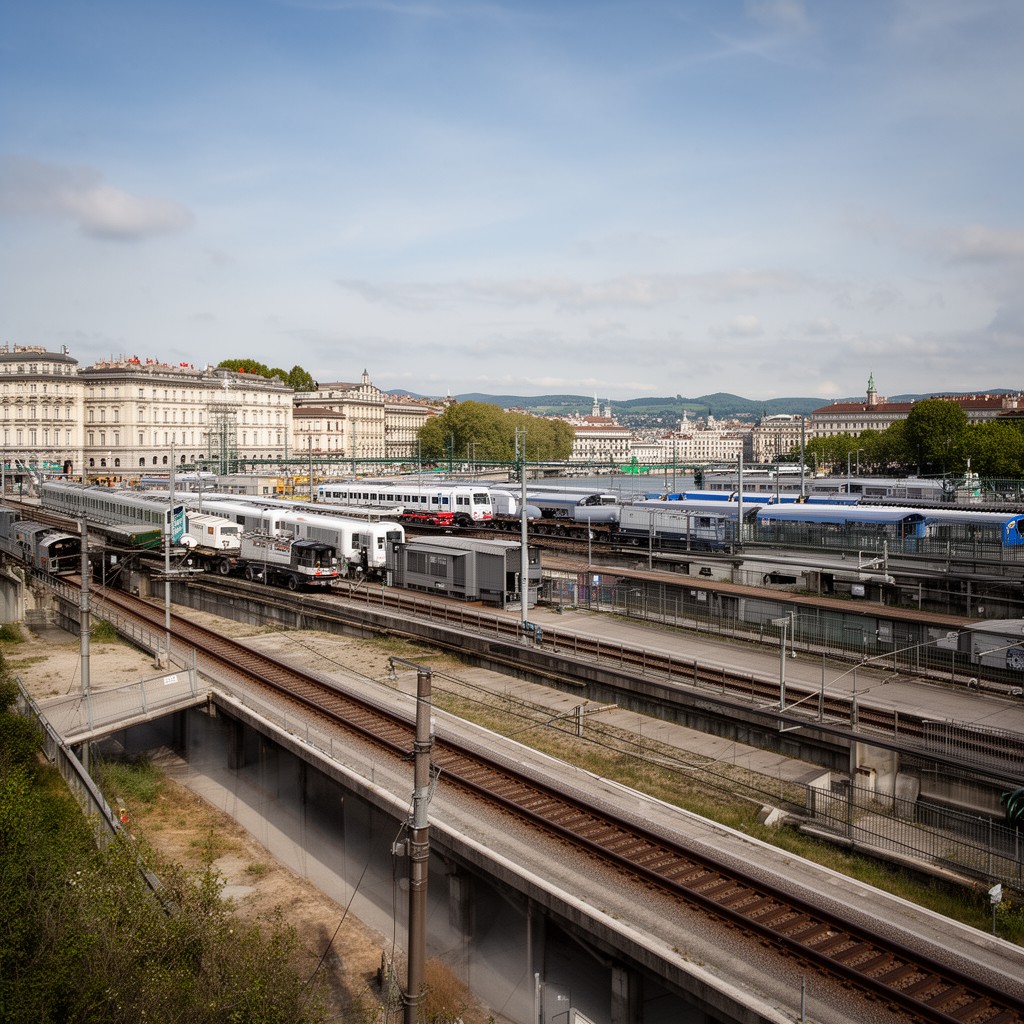 AI-generated illustration of Geneva–Lyon railway