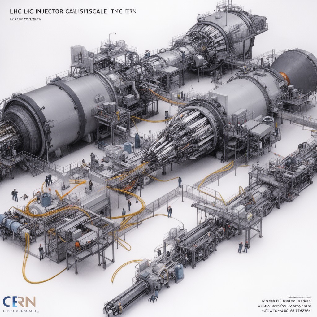 AI-generated illustration of LHC injector chain
