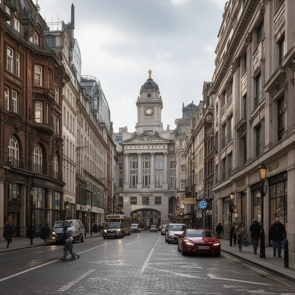 AI-generated illustration of Queen Victoria Street