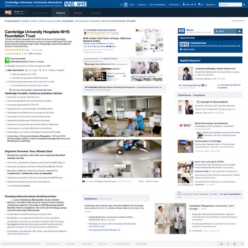 AI-generated illustration of Cambridge University Hospitals NHS Foundation Trust