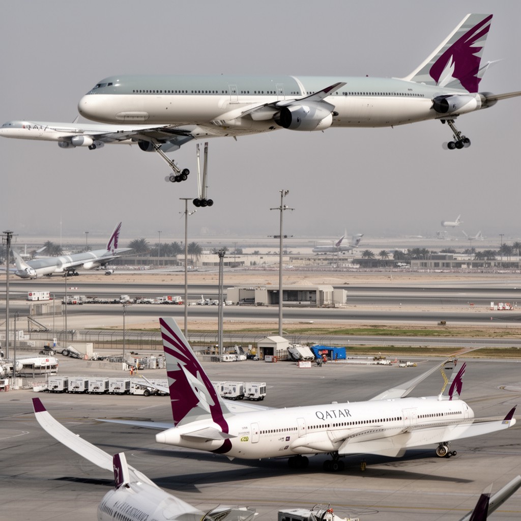AI-generated illustration of Qatar Airways