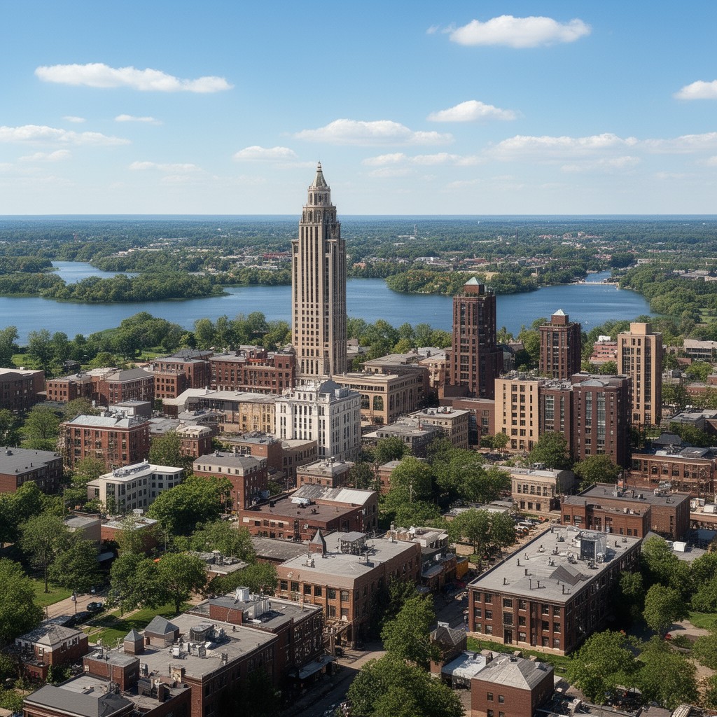 AI-generated illustration of Madison, Wisconsin, United States