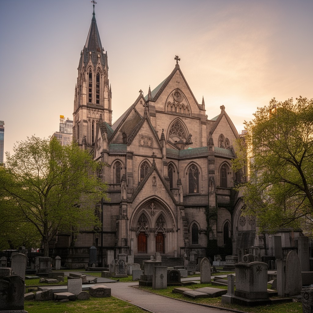 AI-generated illustration of Church of the Intercession, New York City