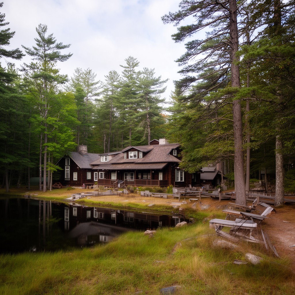 AI-generated illustration of Camp Pine Knot
